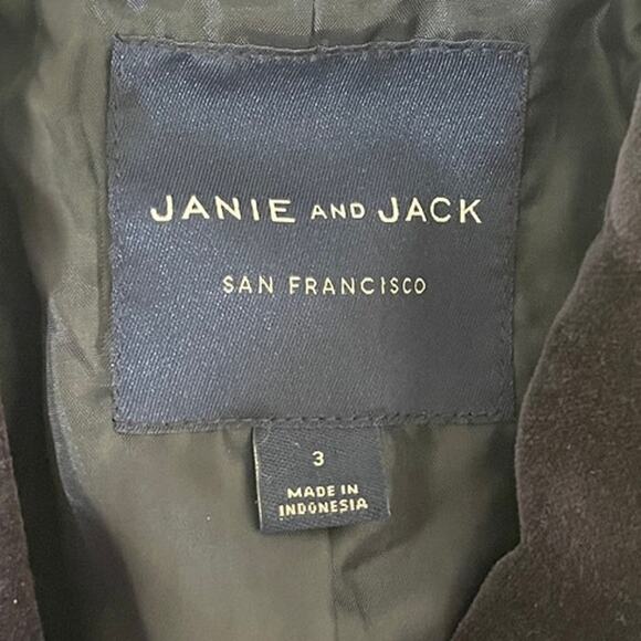 Janie & Jack The Velvet Party 3-Piece Navy Suit Blazer Vest Pants Size 3t - Picture 10 of 10